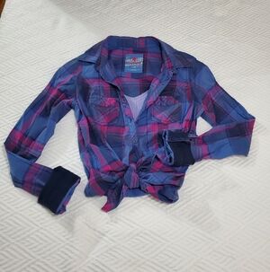 GARAGE DENIM Plaid Colour Block Shirt